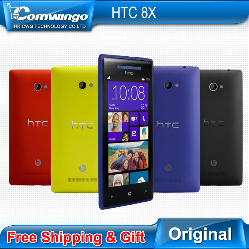 Original HTC 8X Windows Phone 16GB 4 3 IPS 8MP 1080P NFC GPS WIFI 3G Smartphone