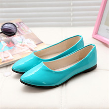 Wholesale solid simple candy boat shoes woman cheapest slip on women loafers 2016 fashion round toe formal shoes plus size 36-41