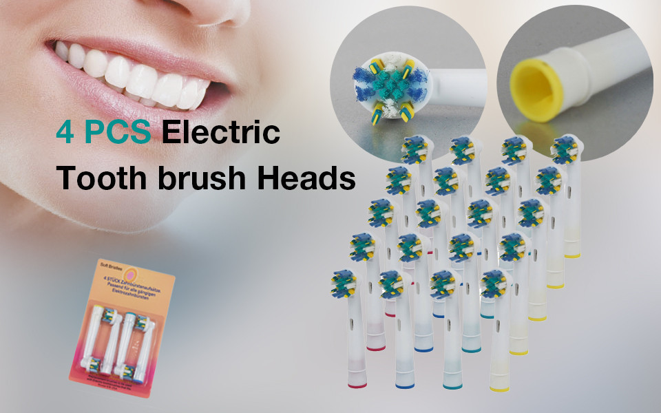 4 PCS Electric Tooth brush Heads Replacement for Braun Oral B FLOSS ACTION NEW Free Shipping