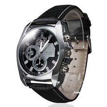 New Style Three Eyes Fashion Quartz Watch Men Sports Leather Strap Watch Casual Hours Dress Wristwatch