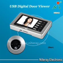 IR Infrared Video Peephole Camera Door Bell Digital Door Viewer With USB + TF card
