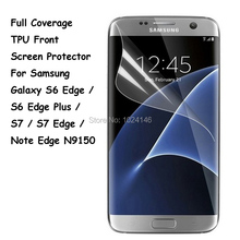 Full Coverage Clear Soft TPU Film Screen Protector For Samsung Galaxy S6 S7 Note Edge Plus Cover Curved Part(Not Tempered Glass)