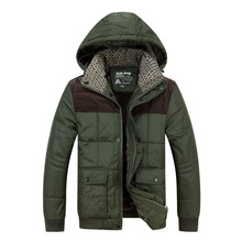 New 2015 Winter Men’s Clothes Famous Brand Men Down Jackets Mens Cotton Wadded Jacket Man Winter Warm Fur Lined Coats DJ199