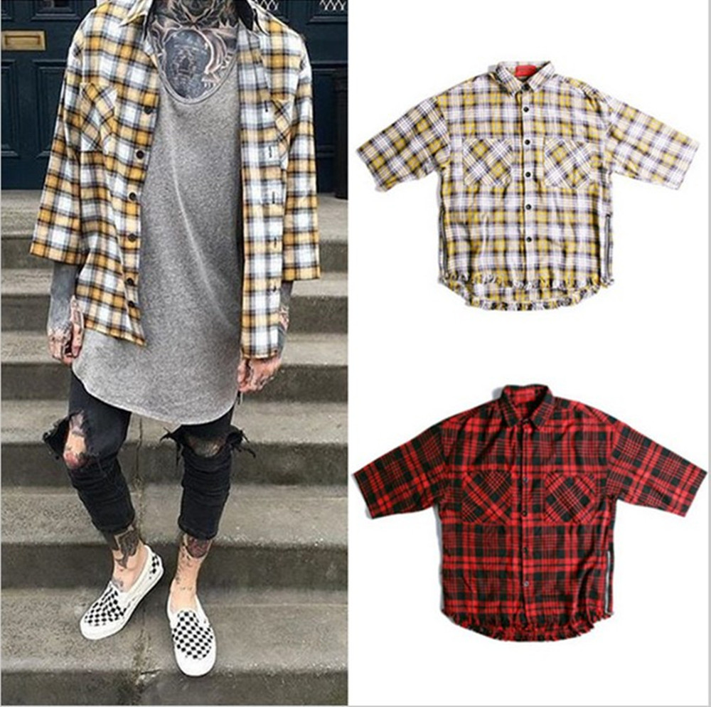 2016 spring casual dress china font b tartan b font clothing men clothes plaid fear of