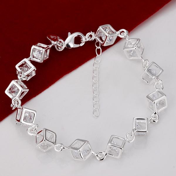 H241-Women-s-Sterling-Silver-925-White-Zircon-Bracelet-Charm-Bracelets ...