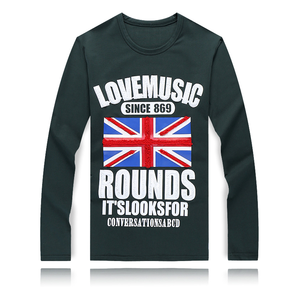 2016 long sleeve latest man shirt designs cotton mens sports casual softtextile t shirt