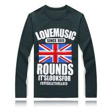 2016 long-sleeve latest man shirt designs cotton mens sports casual softtextile t-shirt