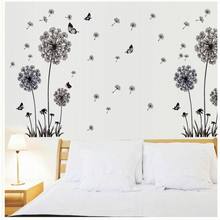  Butterfly Flying In Dandelion bedroom stickersPoastoral Style font b Wall b font font b Stickers