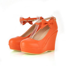 New spring autumn Woman Wedges Shoes Pointed Toe Patent Leather Shoes Woman Pumps Size 34 39