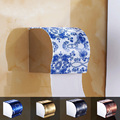 Free Shipping Stainless Steel Toilet Paper Holder Roll Tissue Case with Cover Dispenser Multi color Choice
