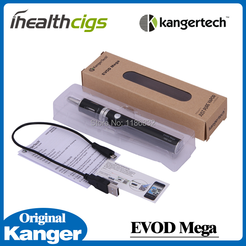 Гаджет   Original Kanger Evod Mega Kit 2.5ml 1900mah Battery with Micro USB Cable Evod Mega Electronic Cigarette Starter Kits None Бытовая электроника