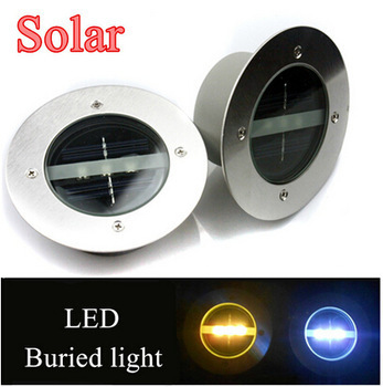 Bright 3LED Outdoor Solar Ground Lamp New LED Garden lawn light steel + Tempered glass Solar Powered Led Underground Lights Bright 3LED Outdoor Solar Ground Lamp New LED Garden lawn light steel + Tempered glass Solar Powered Led Underground Lights