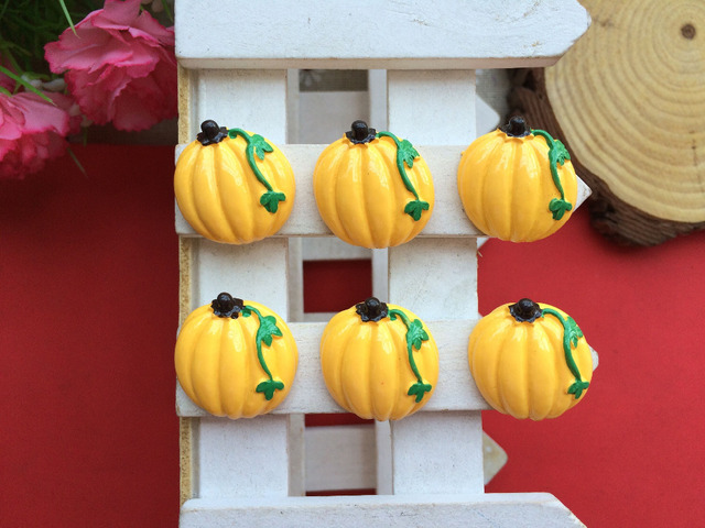 Free Shipping!flatback resin pumpkin simulation of food cabochons for DIY phone case decoration 50PCS/lot
