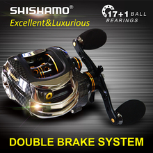 Double Brake Baitcasting Reel 18 Ball Bearings Fishing Gear Water Drop Wheel Right/Left Hand Bait Casting Fishing Reel Lure Reel