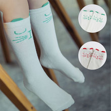 Boys Girls Children Socks Kids Knee High Socks 3D Cat Calcetines Autumn Winter Lovely Cotton Boy Sock Breathable Free Shipping