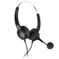 High Quality Binaural Headphone Handsfree Call Center Telephone Corded Headset Headphone With Mic Noise Cancelling