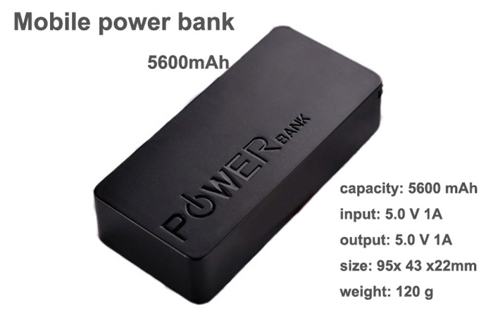 Портативная заряд зарядное устройство мобильного внешний аккумулятор 5600 мач каррегадор де bateria porttil для всех телефон