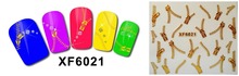 sticker on nails 3D art nail sticker Bronzing beauty manicure fashion stickers for nail 1sheet XF6021