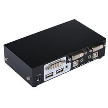 MT VIKI Maituo 2102DL 2 Port KVM Switch DVI with Audio USB Mouse Keyboard Auto Hotkey