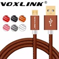 Original Micro USB Cable VOXLINK PU Leather Charger Data Sync usb cable for iPhone 6 6s