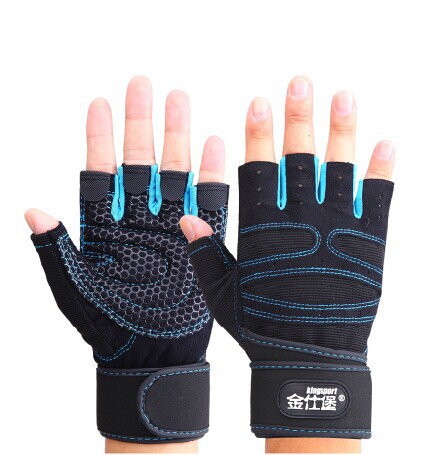 Fitness gloves Sports male female half finger dumbbell barbell weight lifting slip resistant gloves Free Shipping
