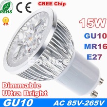 1pcs Super Bright 15W 12W 9W GU10 LED Bulb Spot Light Lamp 110V 220V Dimmable GU