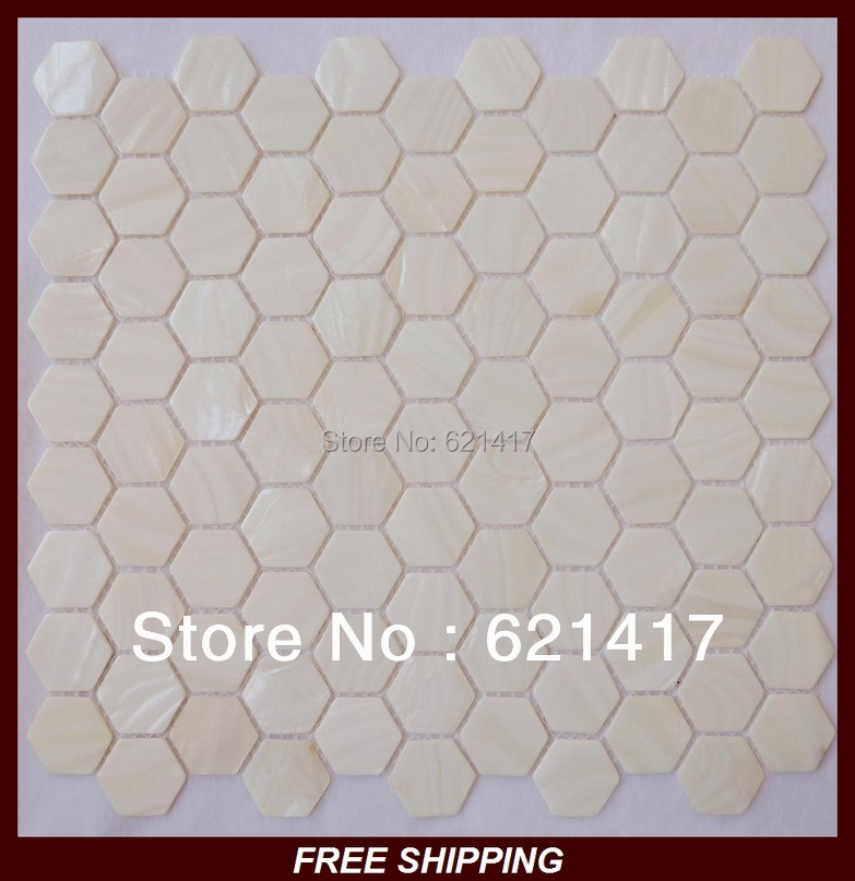 mother of pearl mosaic, white  freshwater shell mosaic tile, backsplash mosaic tile, bathroom mosaic tile 11 sq ft/lot