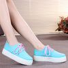 Candy colored canvas shoes female Korean tidal Spring Bodi student flat white shoes breathable casual shoes