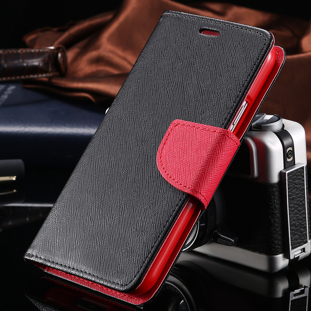 Top Quality Fashion Luxury Dual Color Leather Case for Samsung Galaxy Note 2 N7100 II Full Protective Phone Bag Cover FLM