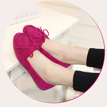 fur high quality Women’s Ballets Flats shoes suede ladies casual women flats mother shoes free shipping