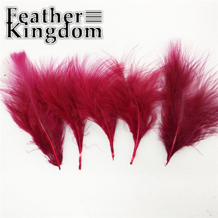 wine red Turkey feathers 1
