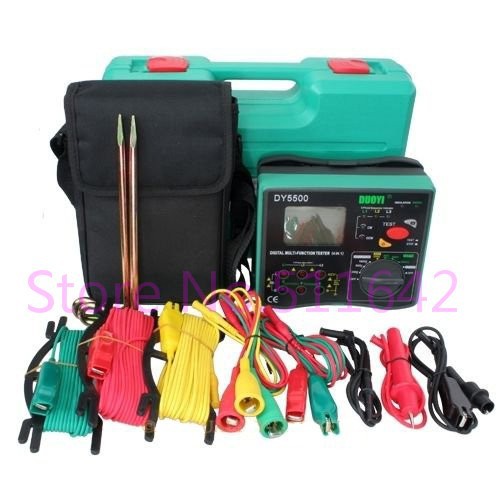 Dy5500 4 in 1 디지털 다기능 테스터 멀티 미터 절연 테스터 + 지구 테스터 + 전압계 + 위상 표시기|earth
