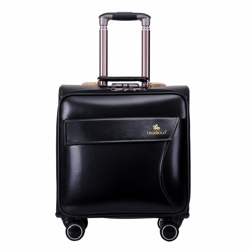 luggage wheels bag trolley suitcase travel paul commercial boarding cheap leather male female inches universal bags plural package colors brown