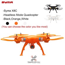 Headless Mode Quad Copter Syma X8C Venture Drone with Camera 4CH 6 Axis RC Drone Helicopter UAV RC Toys Orange