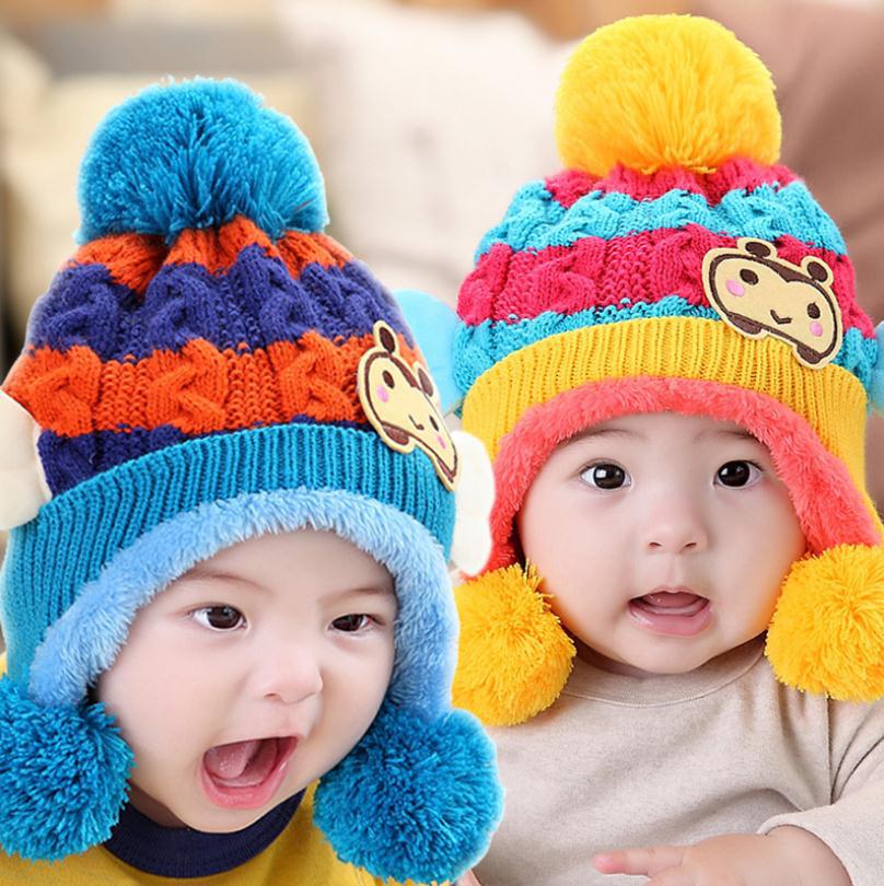 Buy 2015 Korean Cute little bee Children knitted Hats