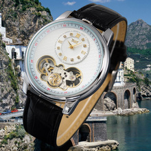 Jargar ver tabla volante para hombre reloj mecánico reloj ocasional del mens populares miran jjt004-jjt005