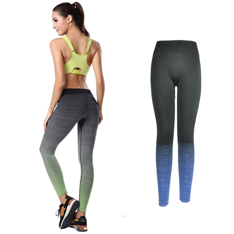 Women Colorful Gradient Running yo ga Sports Legging
