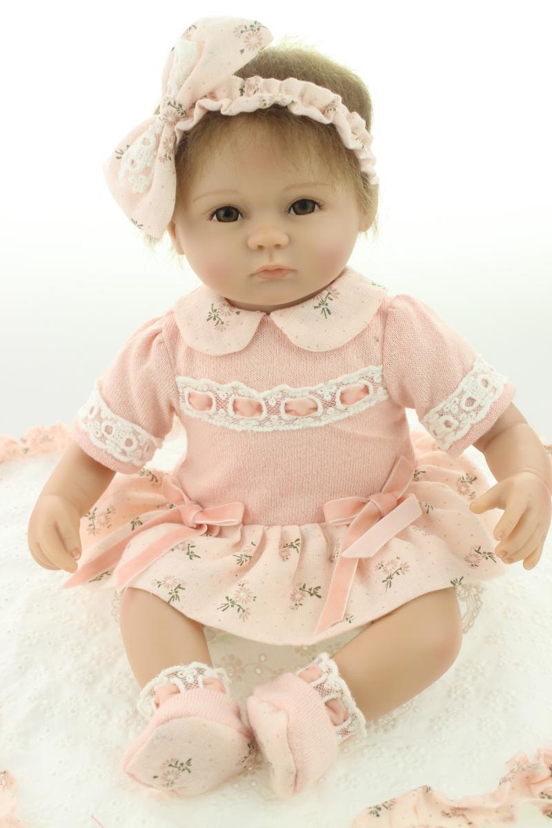 18Inch/45cm Soft Silicone Real Baby Doll Simulation Newborn Baby Doll Realistic Baby Alive Doll Love Baby Toy Reborn
