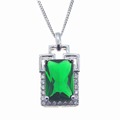 100 925 Sterling Silver Green Stone Pendant Fashion 2016 Brand Fine Jewelry For Women Nice Gift