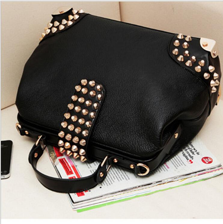 Unique Punk shoulder bag designer brand bag 2015 rivet handbags ...
