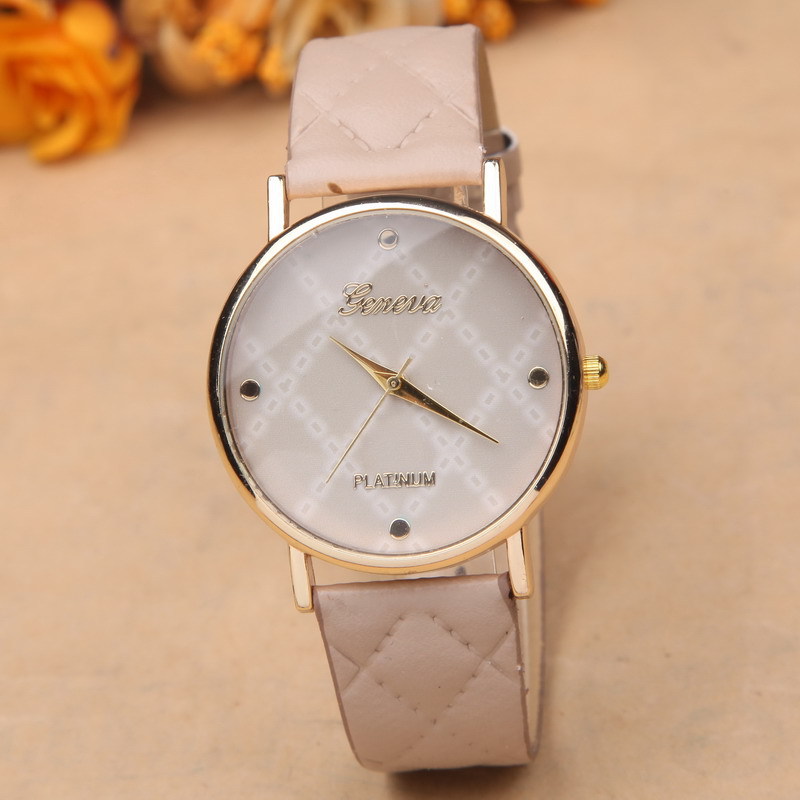 New arrival quartz watch women geneva fashion leather watch dress luxury ladies wristwatches female clocks hours
