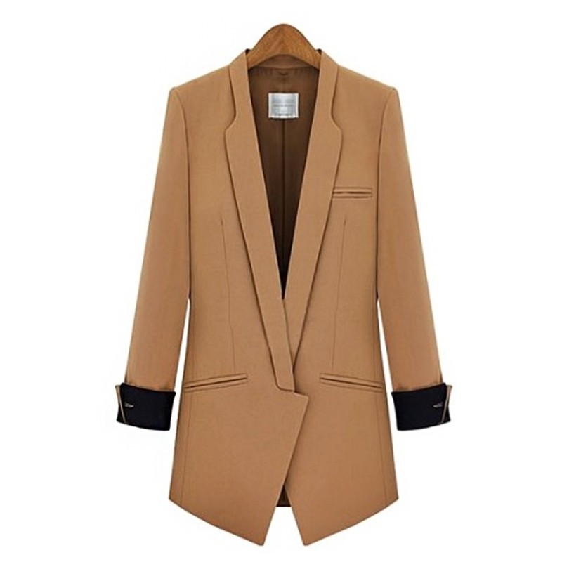 women blazer Fashion Slim Temperament Long Section Small Suit blazer women Plus SIze 4XL blaser feminino SSH9827 (1)