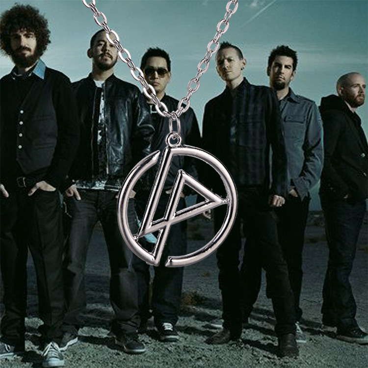 2015 Free shipping Linkin Park Group Logo Punk Pendant Necklace Fashion Stars Jewelry For Men and