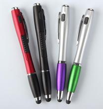 3-in-1 Multifunction Touch  Stylus Flashlight Ball Point Pen for Capacitive Ballpoint pen handwriting capacitance pen LED lights