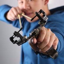 Top Grade Slingshot Hunting Powerful Catapult Camouflage Stainless Steel Hunter Aluminium Alloy Sling Shot With Arrow