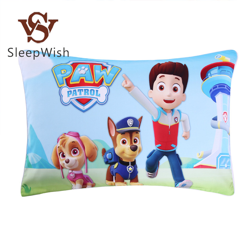 SleepWish Paw Patrol Pillowcase Cute Dogs Kids Bedding Super Soft Pillow Cover 50cmx75cm Size Discount