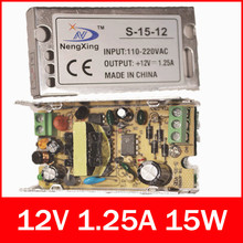 1 шт. из светодиодов переключение электропитание питания 15 w 12 v 1.25A из светодиодов монитор электропитание на открытом воздухе электропитание мониторинга трансформатор