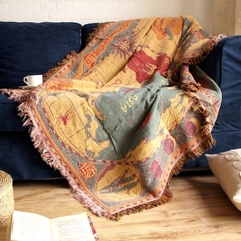 Весенний ветер богемия рождество многофункциональный WovenThickened хлопок диване полотенце одеяло, Гобелен, Ковер, Кровать Coverr