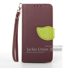 1pcs Leaf style Stand Wallet Soft PU Leather Case For Samsung Galaxy S5 Mini G800 Phone