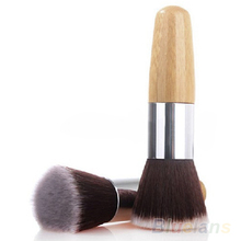 Flat Top Buffer Foundation Powder Brush Cosmetic Makeup Basic Tool Wooden Handle 028M 3CSY